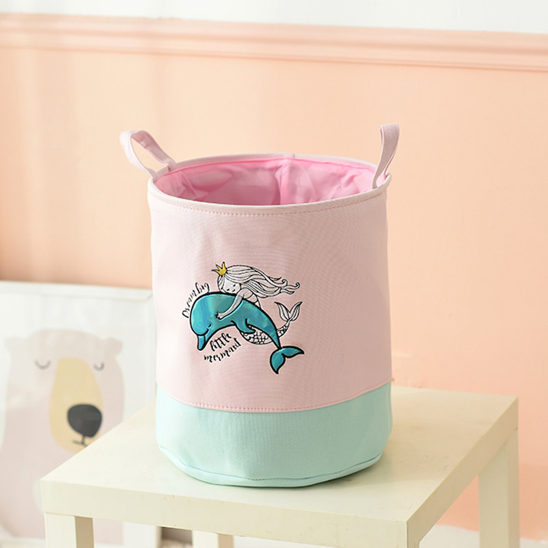 Sulankstomas skalbinių krepšelis didelis vandeniui atsparus nešvarių drabužių organizatorius drobė žaislų laikymo dėžės vaikų darželio drabužiams