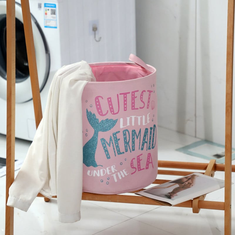 Sulankstomas skalbinių krepšelis didelis vandeniui atsparus nešvarių drabužių organizatorius drobė žaislų laikymo dėžės vaikų darželio drabužiams