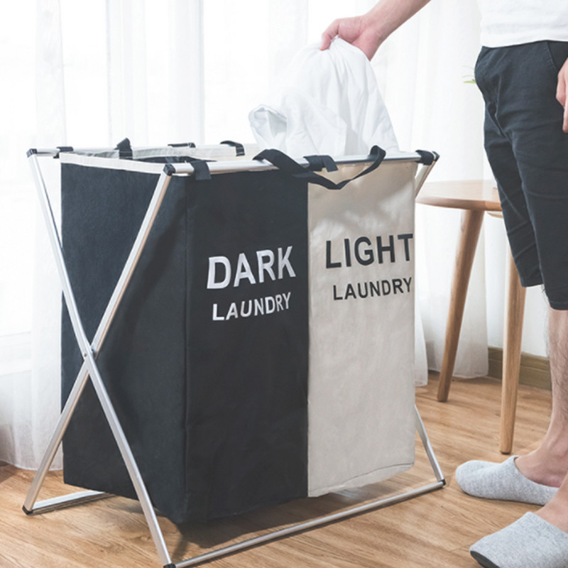 Összecsukható szennyes kosártartó koszos ruha rendszerező nagy vízálló táskák a piszkos ruha tárolódobozának elkülönítéséhez