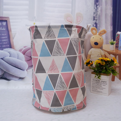 Coș de rufe pliabil de mare capacitate, jucării, sac de depozitare, cu închidere cu șnur, sac de rufe pentru găleată pentru haine murdare