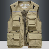 Muški prsluk za pecanje s džepom i patentnim zatvaračem