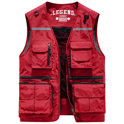 Muški prsluk za pecanje s džepom i patentnim zatvaračem