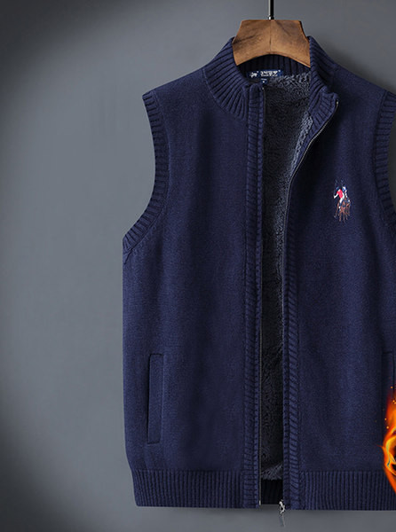 Vestă lejeră solidă cu fermoar