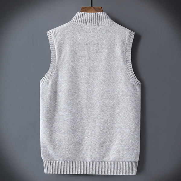 Vestă lejeră solidă cu fermoar