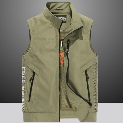 Vesta de pescuit cu uscare rapida pentru barbati cu buzunar