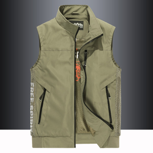 Vesta de pescuit cu uscare rapida pentru barbati cu buzunar