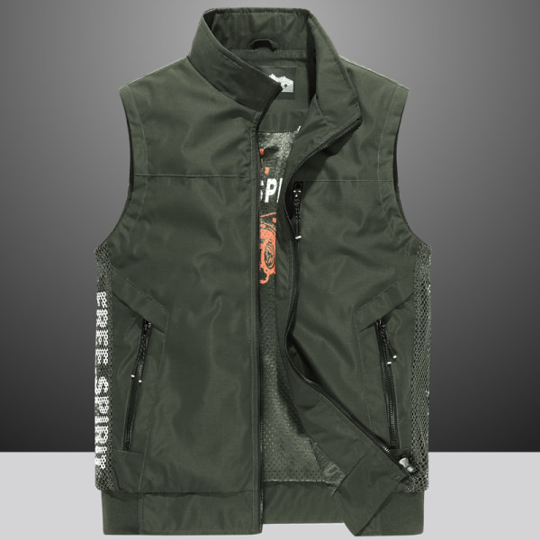 Vesta de pescuit cu uscare rapida pentru barbati cu buzunar