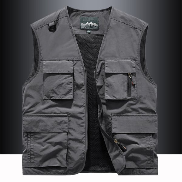 Ανδρικό σπορ γιλέκο με τσέπες σε τέσσερα χρώματα