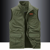 Férfi mellény belül hálóval és cipzárral