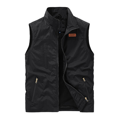 Férfi mellény belül hálóval és cipzárral