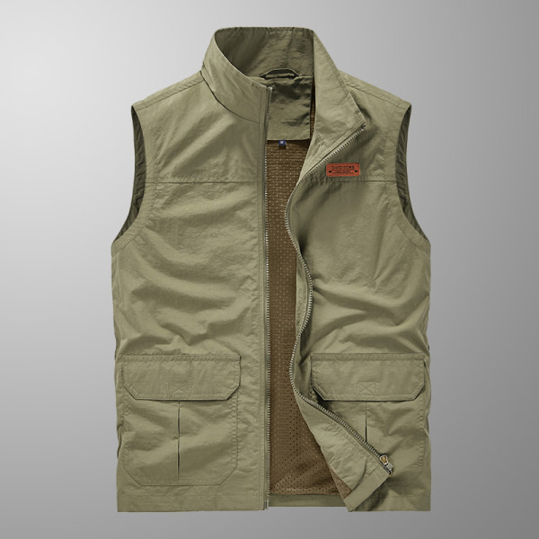 Férfi mellény belül hálóval és cipzárral