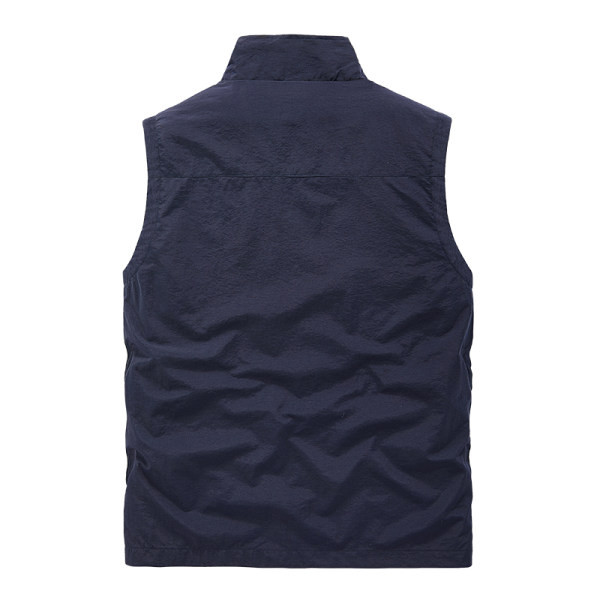 Ανδρικό casual γιλέκο με ψηλό γιακά και λογότυπο