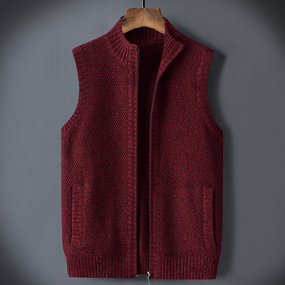 Őszi-téli mellény cipzárral és zsebbel