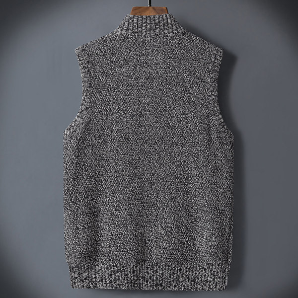 Őszi-téli mellény cipzárral és zsebbel