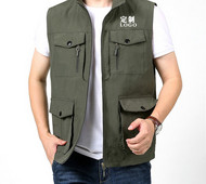 Férfi mellény zsebbel és cipzárral