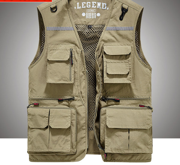 Új modell férfi alkalmi mellény zsebekkel