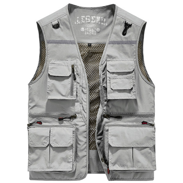 Új modell férfi alkalmi mellény zsebekkel