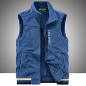 Ανδρικό γιλέκο casual με λογότυπο και φερμουάρ