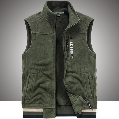 Ανδρικό γιλέκο casual με λογότυπο και φερμουάρ