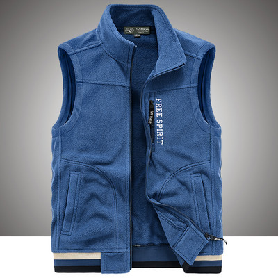 Ανδρικό γιλέκο casual με λογότυπο και φερμουάρ