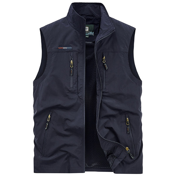 Vesta de pescuit pentru barbati cu guler si buzunar