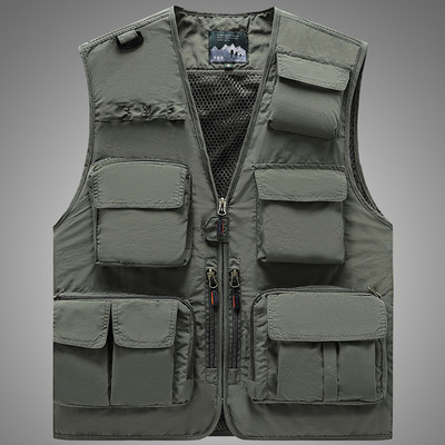 Vyriška meškeriojimo liemenė su kišene ir tinkleliu