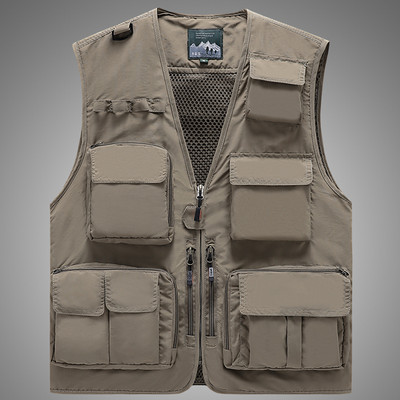 Vyriška meškeriojimo liemenė su kišene ir tinkleliu