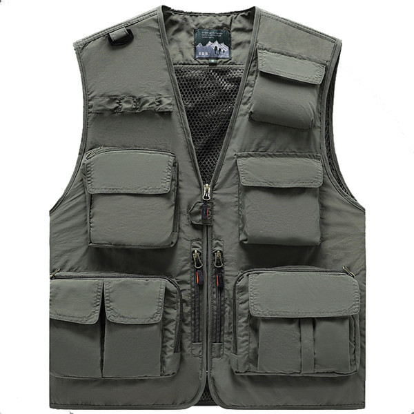 Vyriška meškeriojimo liemenė su kišene ir tinkleliu