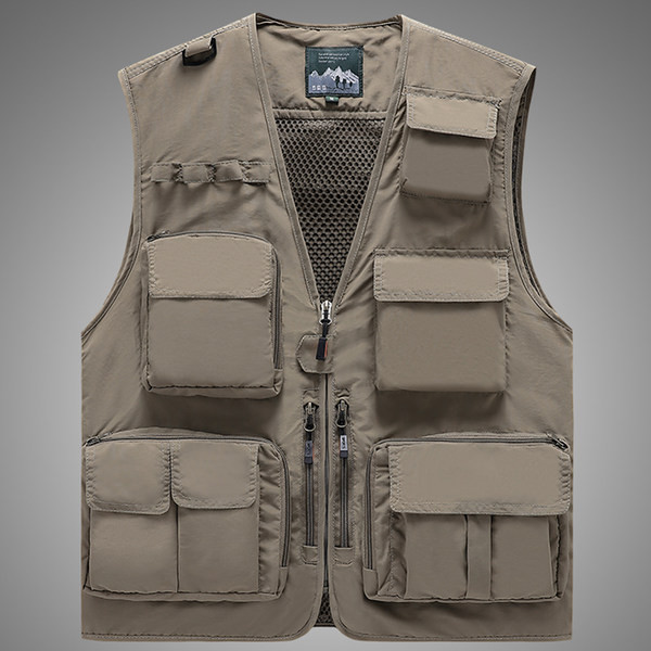 Vyriška meškeriojimo liemenė su kišene ir tinkleliu