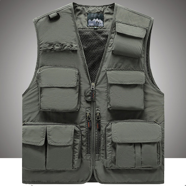 Vyriška meškeriojimo liemenė su kišene ir tinkleliu