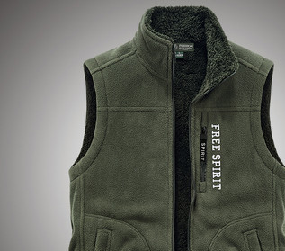 Muški prsluk s natpisom i džepom