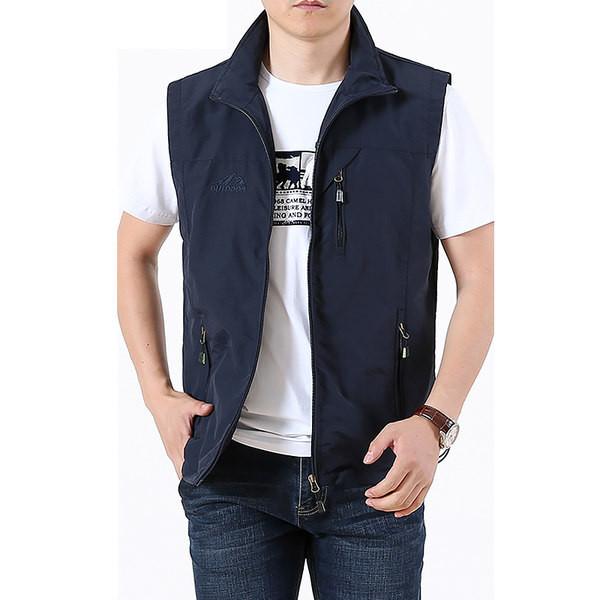 Alkalmi férfi mellény rátéttel és hosszú gallérral