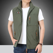 Férfi mellény cipzárral és mintával