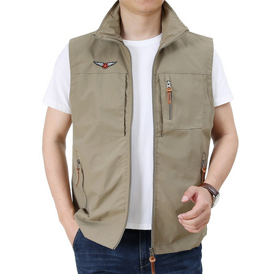 Férfi mellény cipzárral és mintával