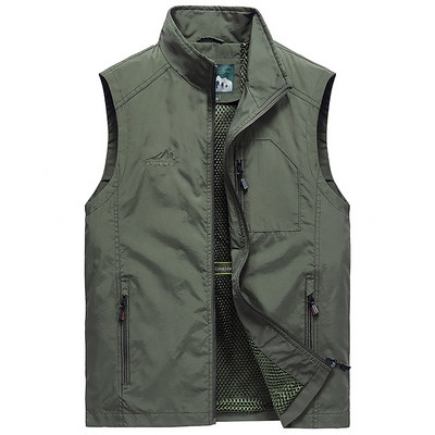 Didelio dydžio žvejų liemenė su užtrauktuku