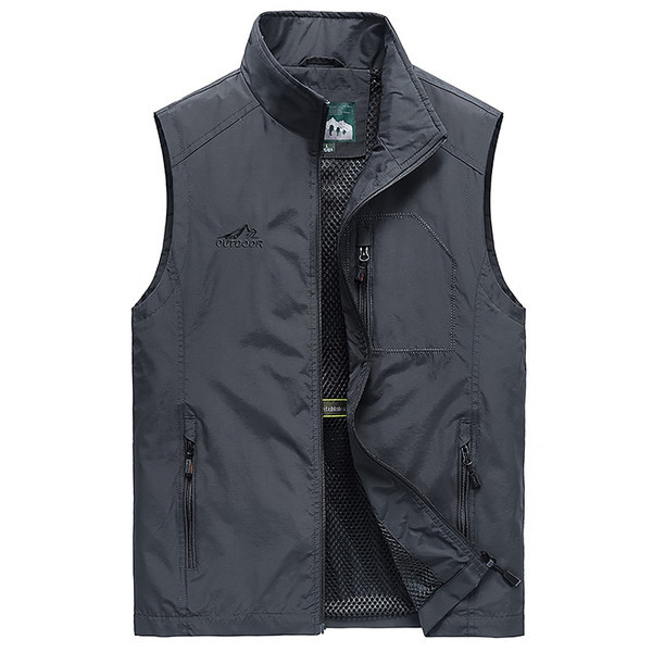 Didelio dydžio žvejų liemenė su užtrauktuku