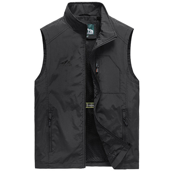 Didelio dydžio žvejų liemenė su užtrauktuku