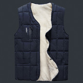 Novi model muškog prsluka s puhom postavom - plava boja