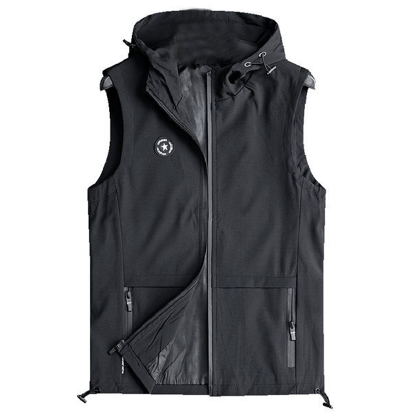 Férfi mellény zsebbel és gumival