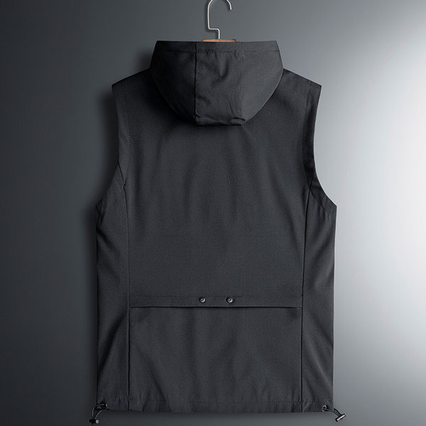 Férfi mellény zsebbel és gumival