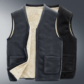 Vestă pentru bărbați cu buzunar și căptușeală
