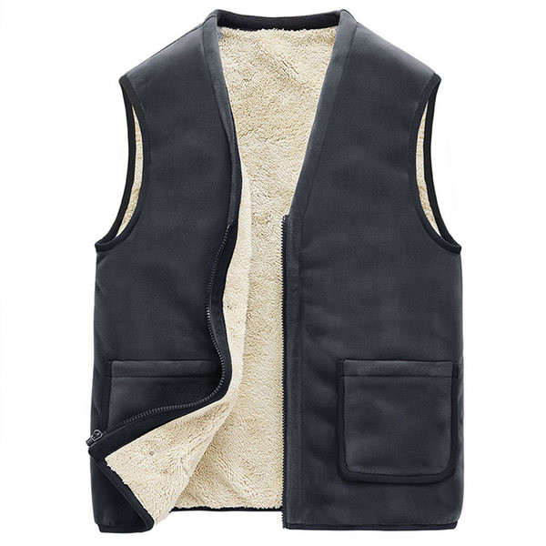 Vestă pentru bărbați cu buzunar și căptușeală