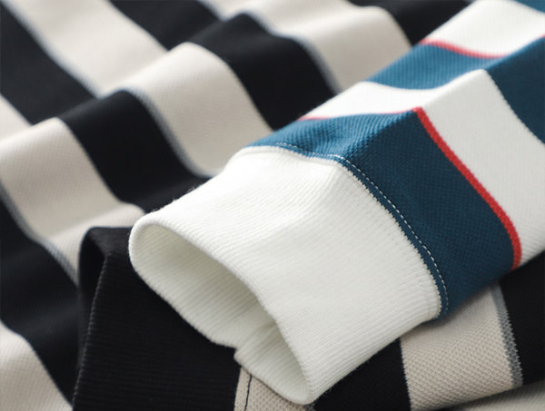 Bluză bărbătească cu mânecă lungă în dungi