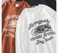 Trijų spalvų vyriška palaidinė su užrašais