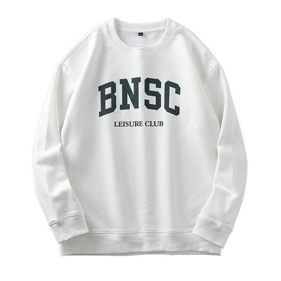 Bluză largi pentru bărbați, cu mâneci lungi și inscripție