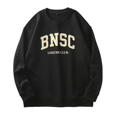 Bluză largi pentru bărbați, cu mâneci lungi și inscripție