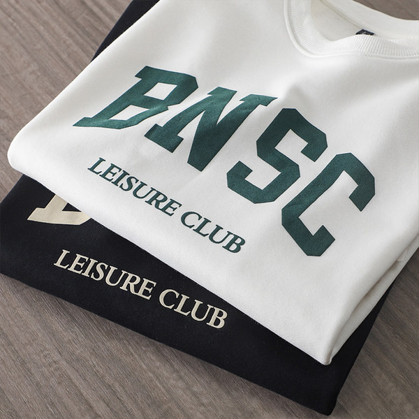 Bluză largi pentru bărbați, cu mâneci lungi și inscripție