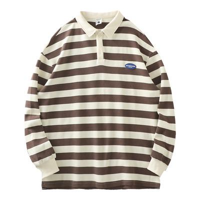 Vyriška dryžuota palaidinė klasikine apykakle