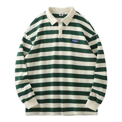 Vyriška dryžuota palaidinė klasikine apykakle