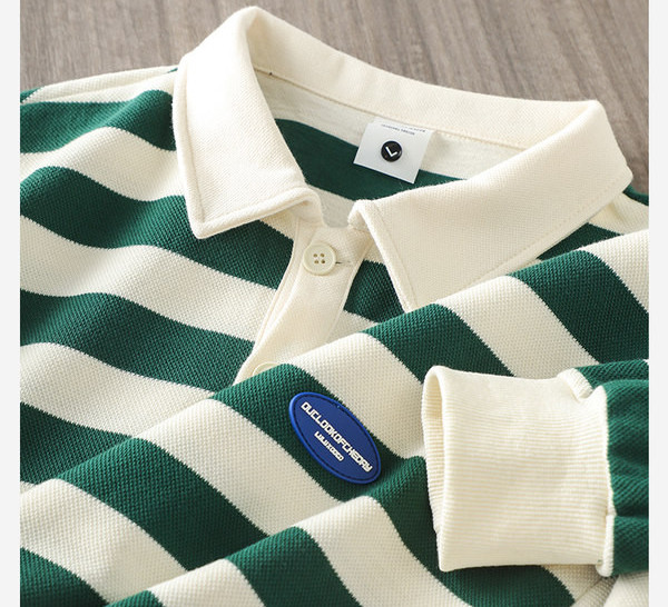 Vyriška dryžuota palaidinė klasikine apykakle